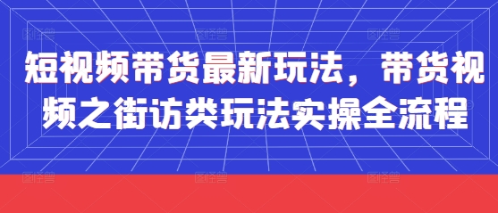 短视频带货最新玩法，带货视频之街访类玩法实操全流程-理想项目库