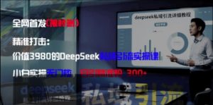 精准打击：价值3980的DeepSeek私域引流实操课，小白实操无门槛，日引精准粉300+-理想项目库