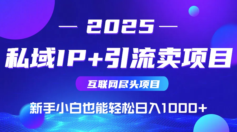 私域IP+卖项目，普通人小白也能轻松实现日入1000+-理想项目库