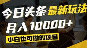 今日头条最新风口,视频掘金,小白也可月入过万,可以矩阵操作-理想项目库