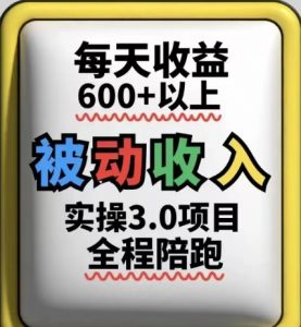 被动收入实操3.0项目，每天收益6张+以上，能长期操作-理想项目库