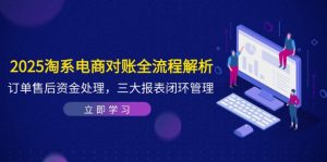 2025淘系电商对账全流程解析,订单售后资金处理,三大报表闭环管理-理想项目库