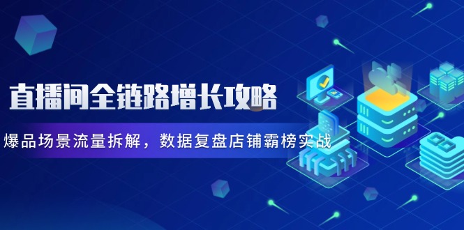 直播间全链路增长攻略，爆品场景流量拆解，数据复盘店铺霸榜实战-理想项目库