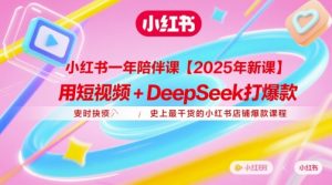 小红书一年陪伴课【2025年新课】，用短视频+deepSeek打爆款，史上最干货的小红书店铺爆款课程-理想项目库