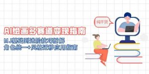 AI绘画多赛道变现指南：MJ基础到进阶技巧拆解，角色统一+风格迁移应用指南-理想项目库