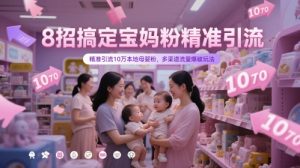 8招搞定宝妈粉精准引流，精准引流10万本地母婴粉，多渠道流量爆破玩法-理想项目库