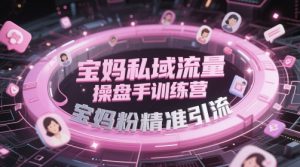 宝妈私域流量操盘手训练营，宝妈粉精准引流-理想项目库