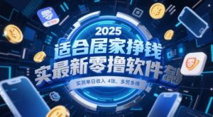 适合居家挣钱2025最新零撸软件，实测单日收入4张，多劳多得 一部手机即可操作【揭秘】-理想项目库