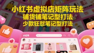 小红书虚拟店矩阵玩法,铺货铺笔记型打法,少款狂怼笔记型打法-理想项目库