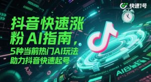 抖音快速涨粉AI指南，5种当前热门AI玩法，助力抖音快速起号-理想项目库