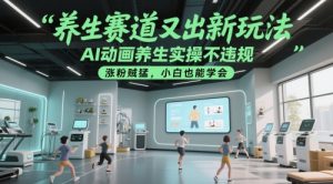 养生赛道又出新玩法，AI动画养生实操不违规，涨粉贼猛，小白也能学会-理想项目库