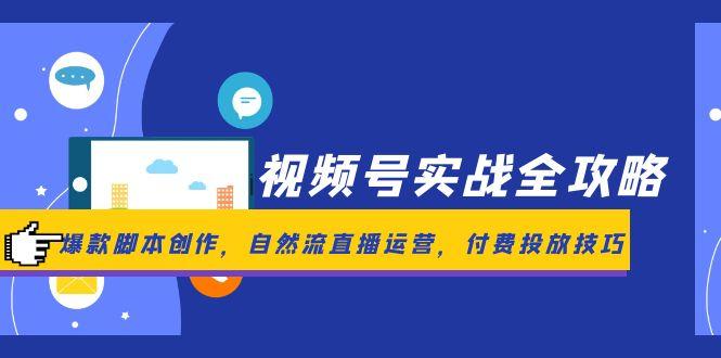 视频号实战全攻略，爆款脚本创作，自然流直播运营，付费投放技巧-理想项目库