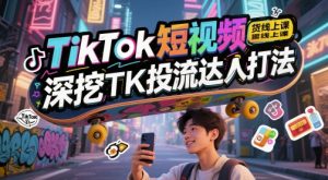 TikTok短视频带货线上课，深挖TK投流达人打法-理想项目库