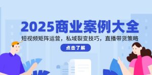 2025商业案例大全,短视频矩阵运营,私域裂变技巧,直播带货策略-理想项目库