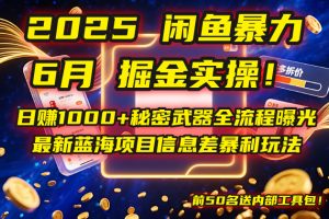 2025闲鱼暴力掘金实操!日赚1000+秘密武器全流程曝光,最新蓝海项目信…-理想项目库