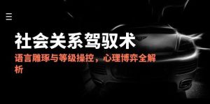 2025社会关系驾驭术,语言雕琢与等级操控,心理博弈全解析-理想项目库