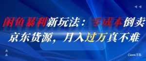 闲鱼暴利新玩法：零成本倒卖京东货源，月入过1W真不难-理想项目库
