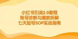 小红书引流2.0教程，账号诊断与爆款拆解，七天起号SOP实战指南-理想项目库