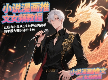 小说漫画推文女频教程，让所有小白从0成为行业内高手，简单暴力兼职轻松挣米-理想项目库