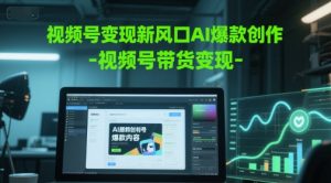 视频号变现新风口AI爆款创作-视频号带货变现-理想项目库