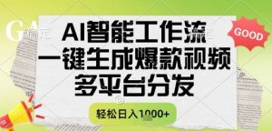 AI智能工作流，一键生成书单号爆款视频，多平台分发，每日收益多张【揭秘】-理想项目库