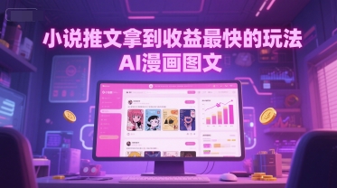 小说推文拿到收益最快的玩法，AI漫画图文-理想项目库
