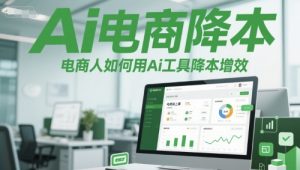 Ai电商降本增效线上课,电商人如何用Ai工具降本增效-理想项目库