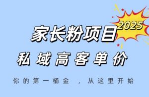 家长粉项目，一个可以长期变现暴利项目，私域高客单价，轻松完成你的人生第一桶金-理想项目库