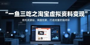 一鱼三吃之淘宝虚拟资料变现,依托资源站、网盘拉新,打造流量的强闭环-理想项目库