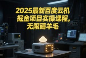 2025最新百度云机掘金项目实操课程单窗口保底5-10元月收益单窗口150+【揭秘】-理想项目库