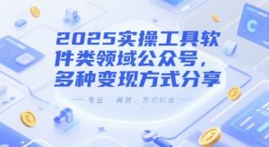 2025实操工具软件类领域公众号,多种变现方式分享-理想项目库