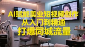 AI赋能美业短视频创作，从入门到精通，打爆同城流量，超级AI工具短视频实操落地-理想项目库