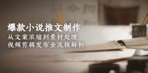 爆款小说推文制作,从文案浓缩到素材处理,视频剪辑发布全流程解析-理想项目库