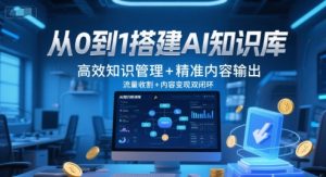 从0到1搭建AI知识库,高效知识管理+精准内容输出,流量收割+内容变现双闭环-理想项目库