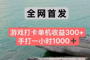 全网首发游戏打卡手打一小时1000+ 单机收益300+ 不是市面上的战神和a，全网独家脚本-理想项目库