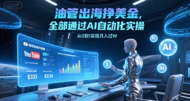 油管出海挣美金，全部通过AI自动化实操，从0到1实现月入过W-理想项目库