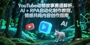 YouTube动物故事赛道解析,AI+RPA自动化制作教程,情感共鸣内容创作指南-理想项目库