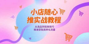 小店随心推实战教程,从选品到投放技巧,精准获取高转化流量-理想项目库
