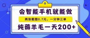 2025年零撸手机项目 二十秒一单 纯薅羊毛 一天200+做就有-理想项目库