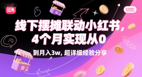 线下摆摊联动小红书，4 个月实现从 0 到月入3w，超详细经验分享-理想项目库