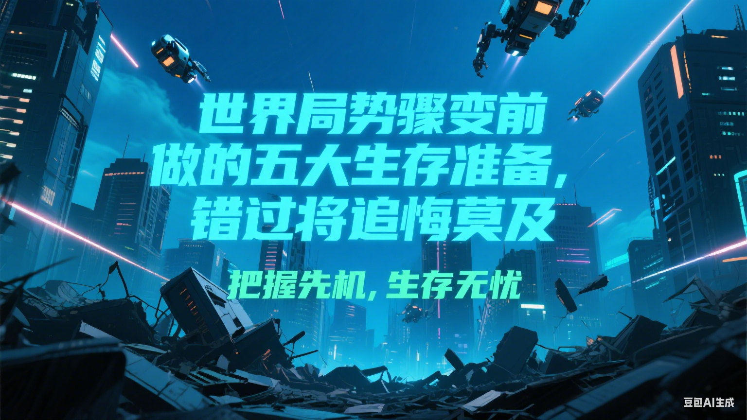 付费文章《世界局势骤变前必做的五大生存准备，错过将追悔莫及》-理想项目库