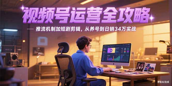 2025视频号运营全攻略，推流机制加短剧剪辑，从养号到日销34万实战-理想项目库
