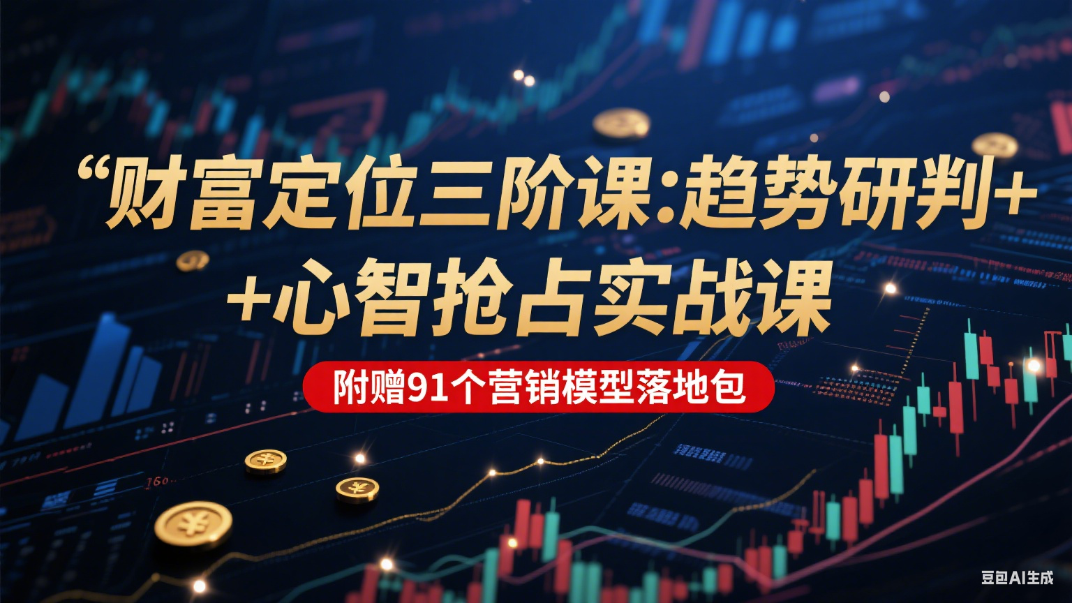 财富定位三阶：趋势研判 + 心智抢占实战课，附赠91个营销模型落地包-理想项目库