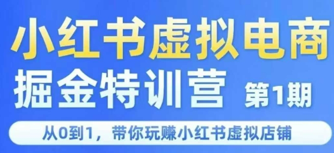 小红书虚拟电商掘金特训营第1期，从0到1，带你玩转小红书虚拟店铺-理想项目库