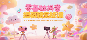 零基础抖音短视频拍摄剪辑实战课，从剪映基础操作到高级技巧爆款视频制作全流程-理想项目库