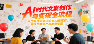 AI时代文案创作与变现全流程,从工具使用者进阶为AI指挥官,实现文案量产与商业变现-理想项目库
