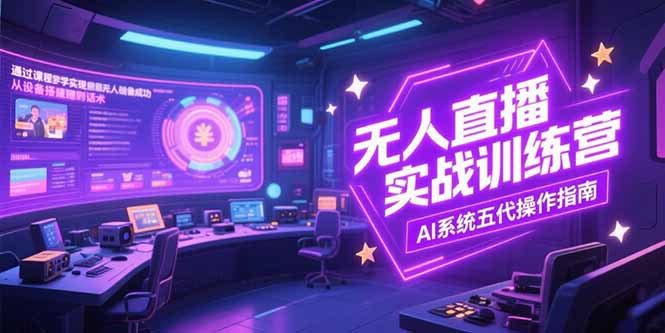无人直播实操训练营，从设备搭建到话术，AI系统五代操作指南(7月更新-理想项目库