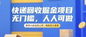 快递回收掘金项目，无门槛，人人可做，新手小白当天上手，轻松日入多张【揭秘】-理想项目库