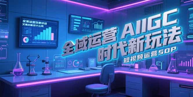 全域运营AIGC时代新玩法，文案封面设计公式，短视频运营SOP-理想项目库