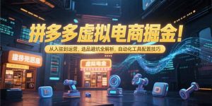 拼多多虚拟电商掘金：从入驻到运营，选品避坑全解析，自动化工具配置技巧-理想项目库